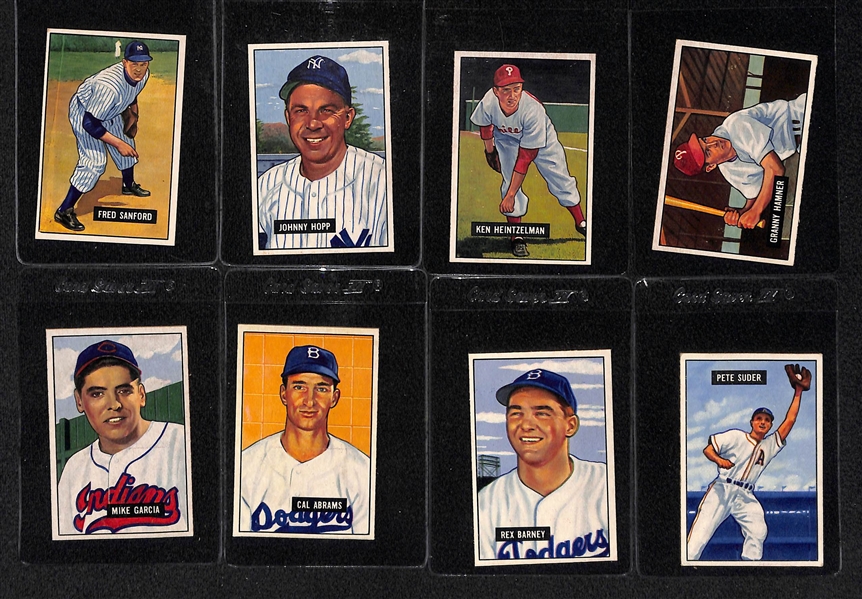 Lot Or 23 1951 Bowman Baseball Cards w. Garver